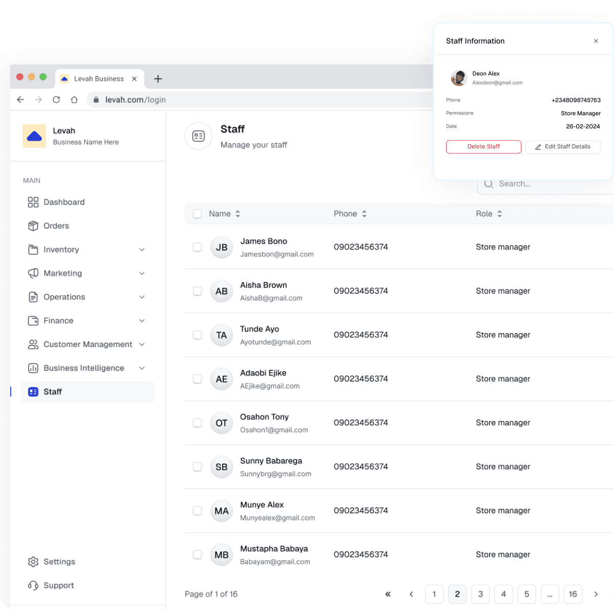 Multi user access and supports multiple outlets/branches
